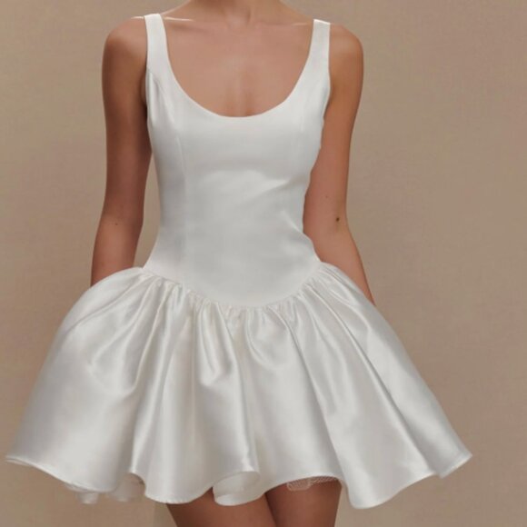 Meshki Dresses & Skirts - Satin Mini Dress With Bow